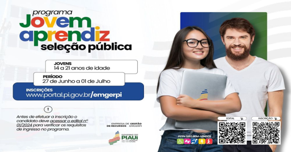 Emgerpi lança processo seletivo para o Programa Jovem Aprendiz